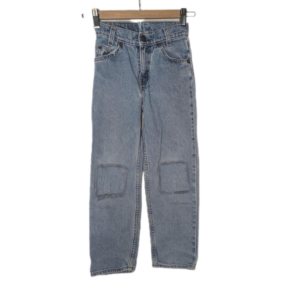 Vintage 1990's Levi's Orange tab boys blue jeans 550 size‎ 9 lightwash denim